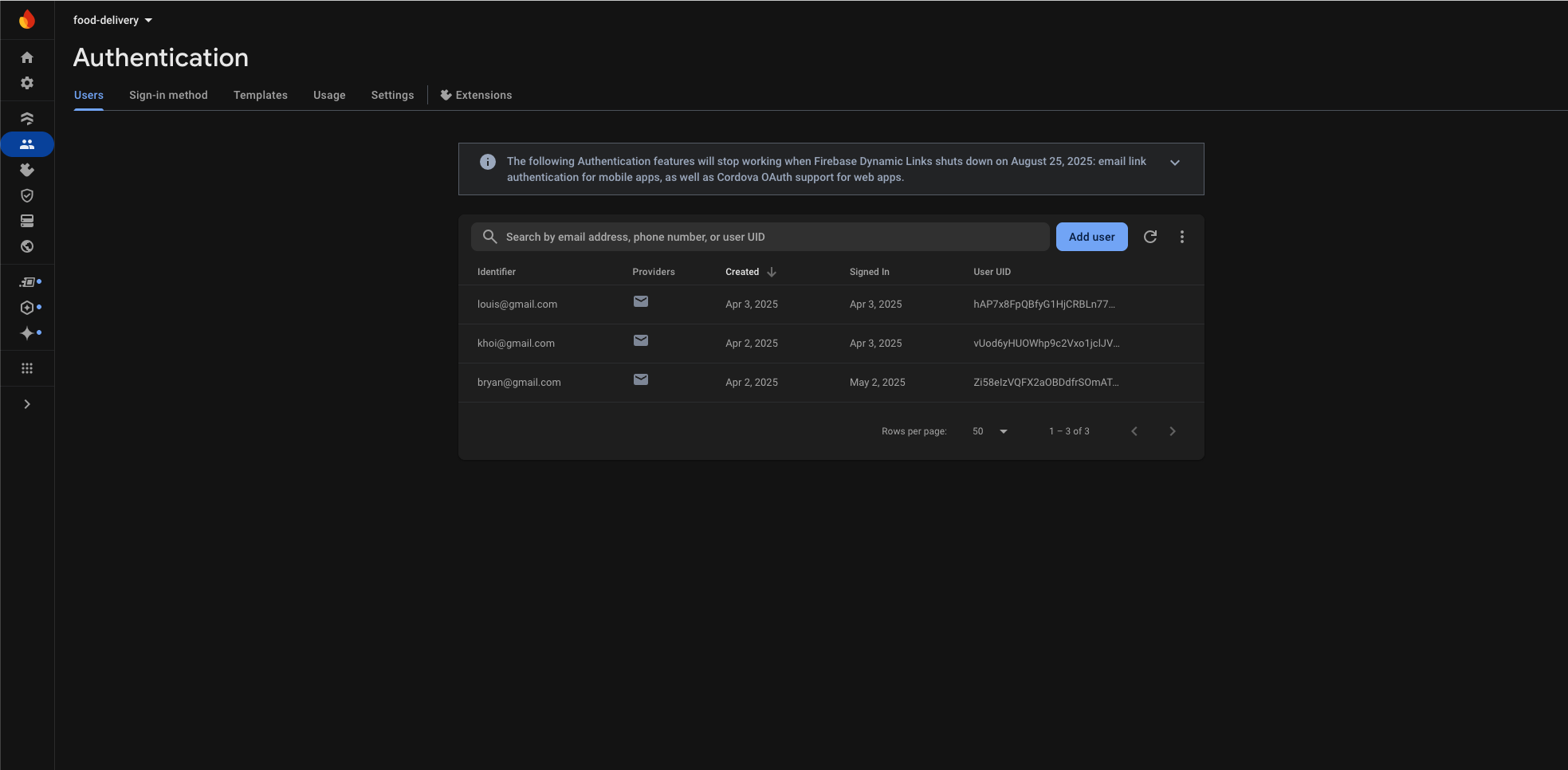 Firebase Authentication
